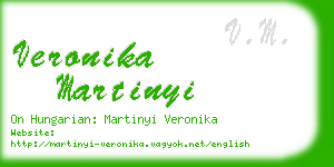 veronika martinyi business card